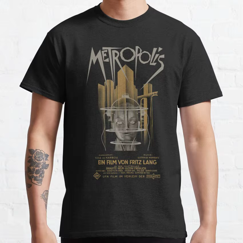 Metropolis Fritz Lang film allemagne cinéma science-fiction loisirs vêtements pour hommes 100% coton