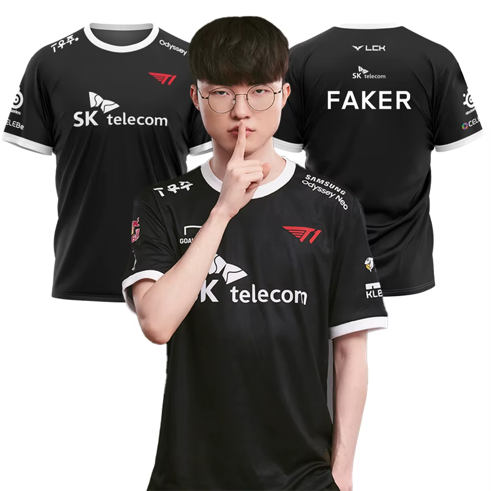 2023 League Of Legends finales du monde SKT T1 T-shirt LOL jeux Esports équipe uniforme T-shirt MSI