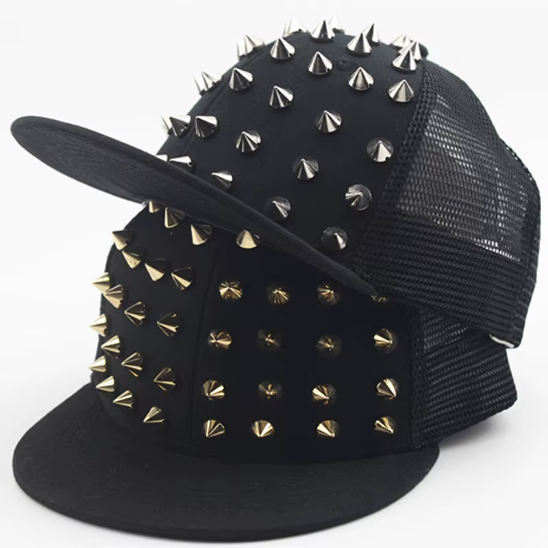 Chapeau plat à rivets pour hommes et femmes, Punk Rock, casquettes de Baseball à clous Hip Hop, homm
