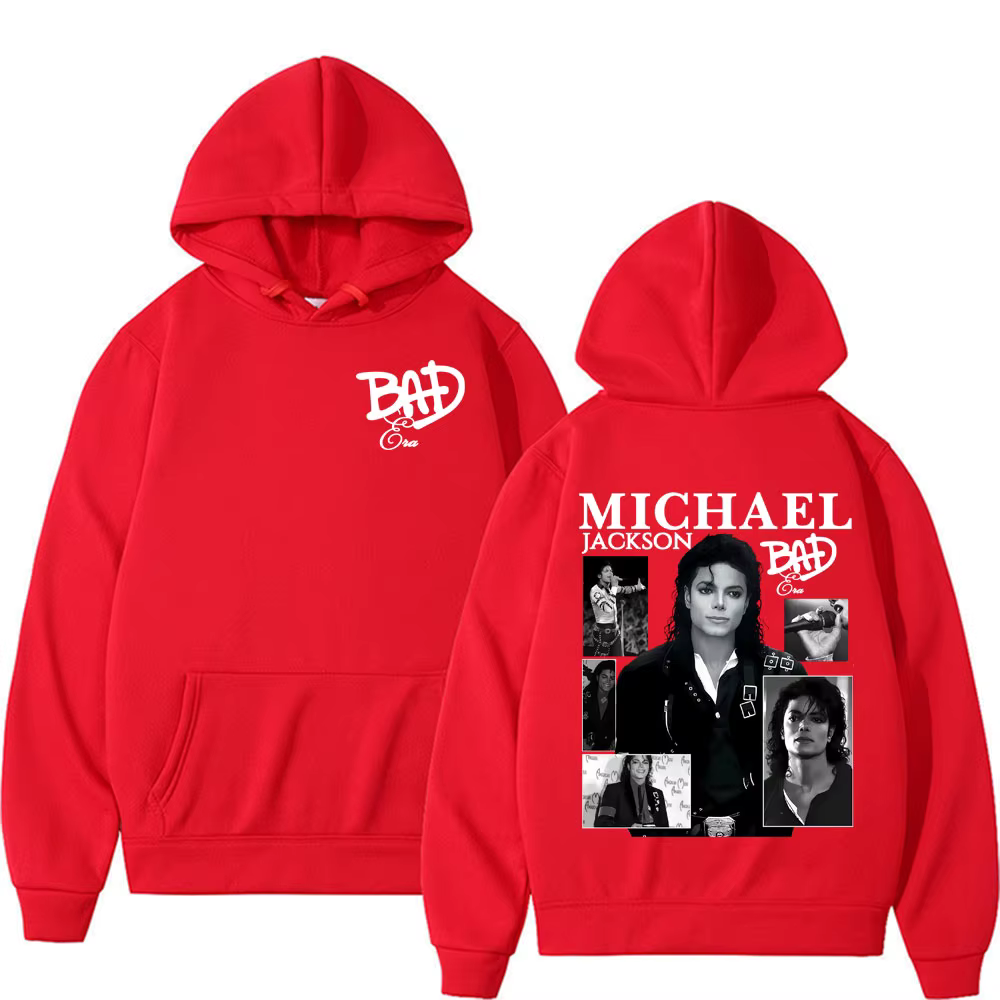 Sweat-shirt à capuche King of Pop Michael Jackson Bad Era Album pour hommes et femmes, style Harajuk