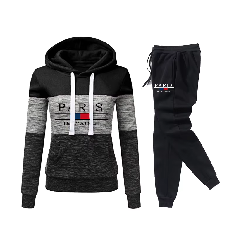 Parigi mode survêtement à capuche pour femmes automne hiver sport décontracté Jogging costume dames 