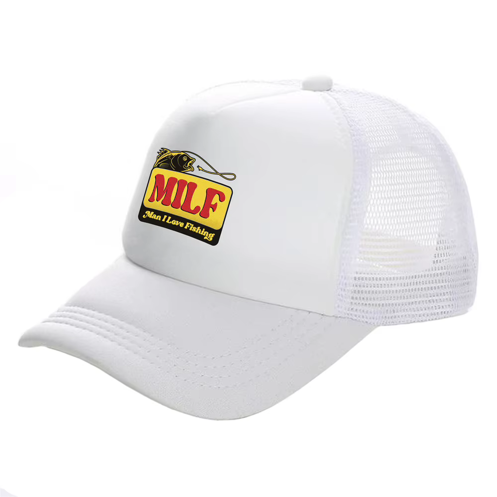 MILF-Casquette de camionneur pour hommes, chapeau de baseball, cool, été, unisexe, filet en maille