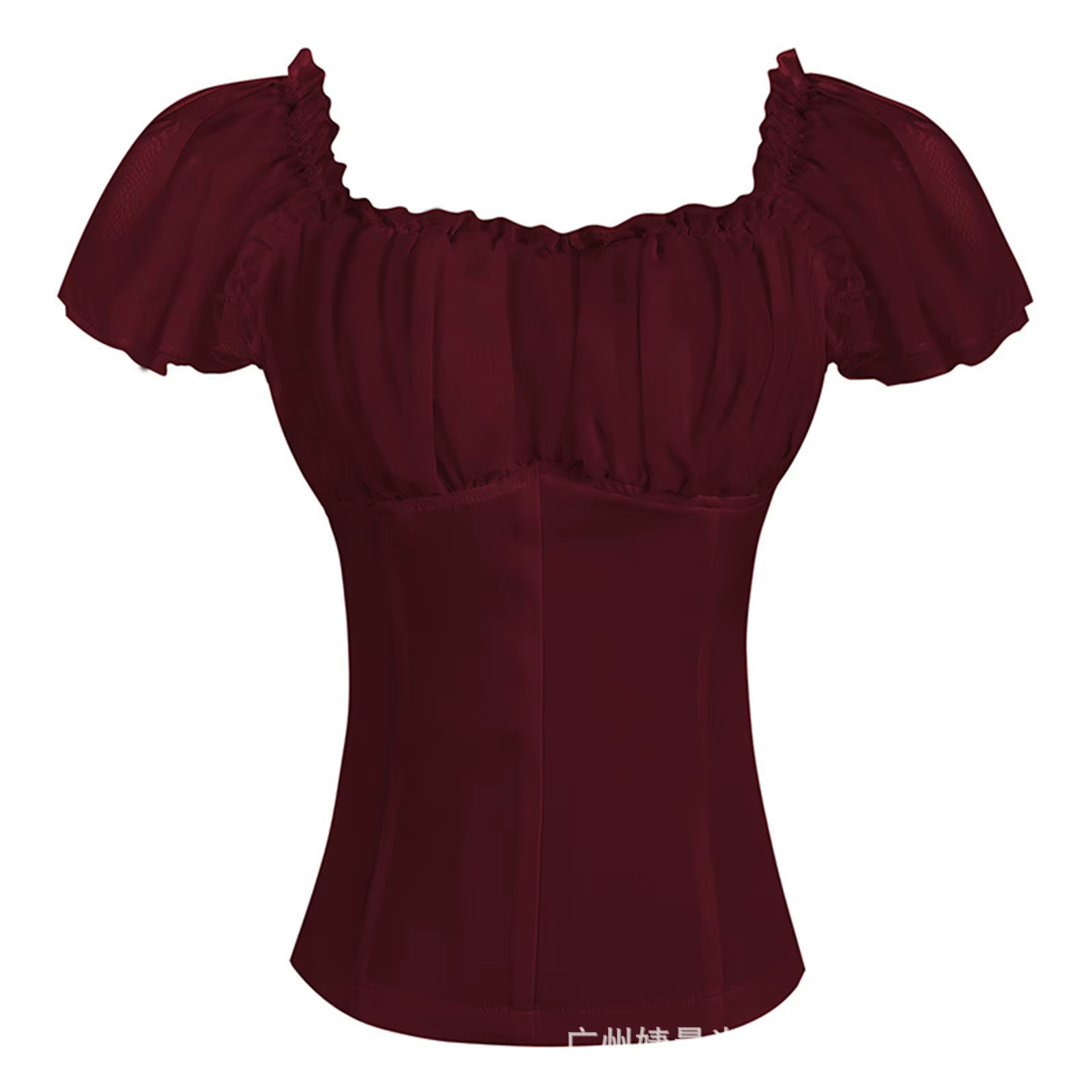 Chemise courte pliée pour femmes, vêtements d'ère victorienne, épaules dénudées, polyvalente, Style 