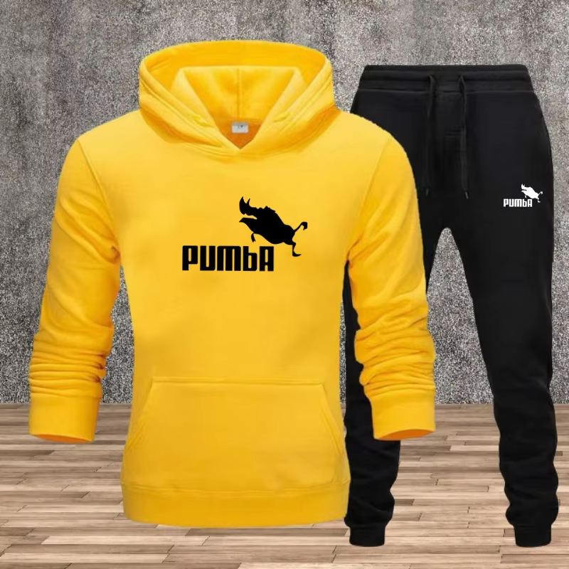 Eco Friendly hommes survêtement rétro imprimé sweat pantalons de survêtement ensemble décontracté bu