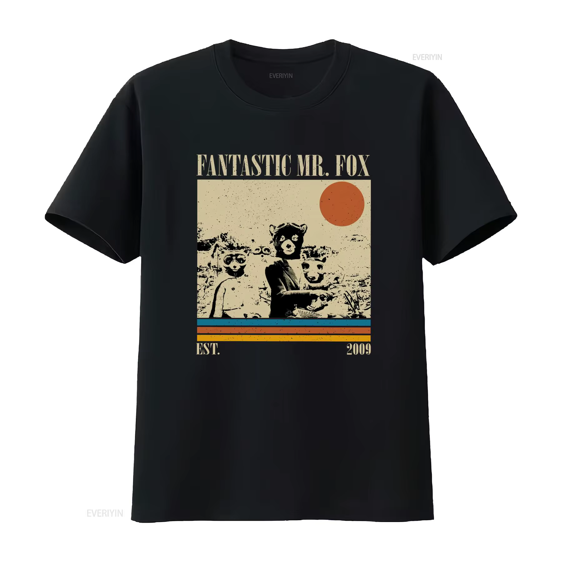 Fantastique Mr Fox t-shirt rétro Vintage classique s pour lui noël vintage délavé mode confortable d