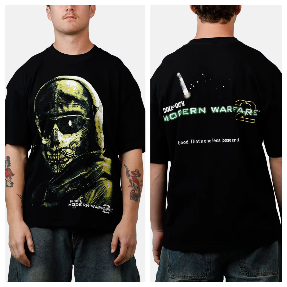 T-Shirt CALL OF DUTY GHOST en coton pour hommes et femmes, Streetwear d'été