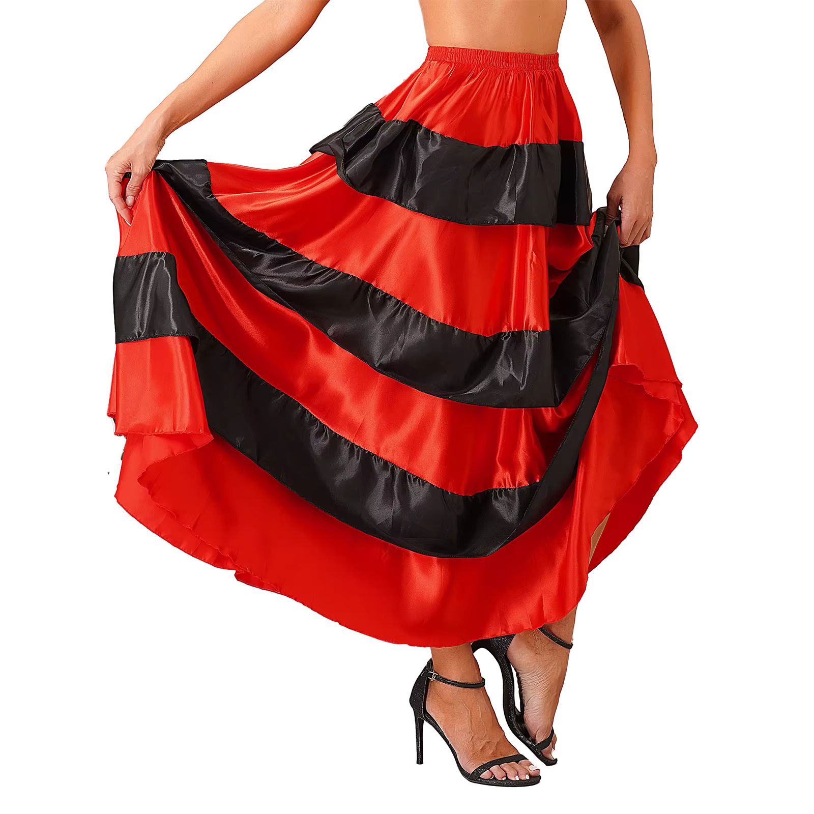 Femmes espagnol Paso jupe double salle de bal Flamenco danse latine Tango Performance vêtements à vo