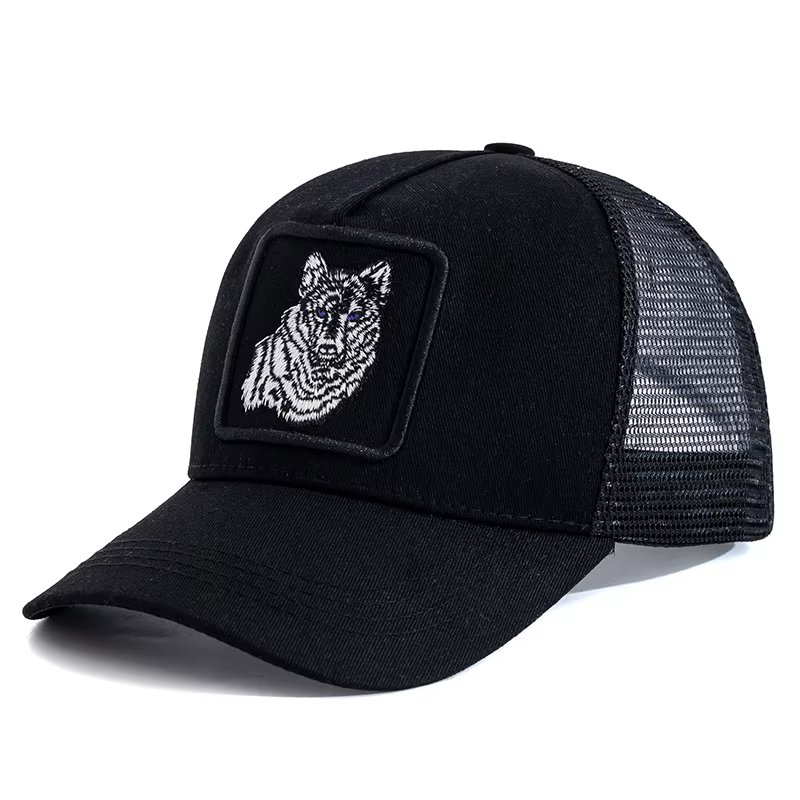 Casquette de Baseball unisexe, motif de Patch brodé de loup, pour hommes et femmes, chapeau de camio