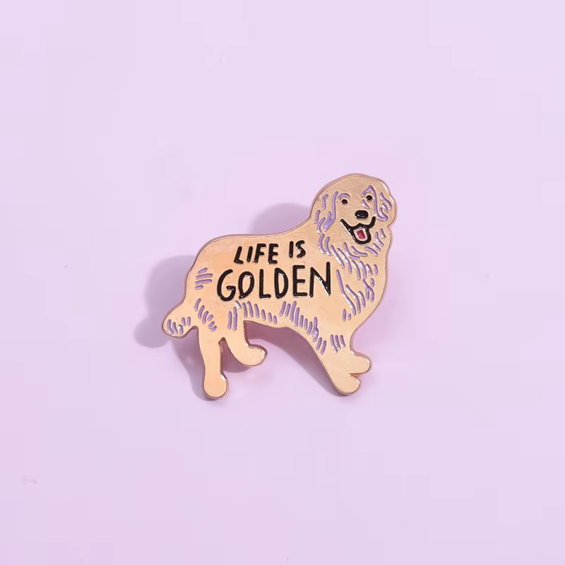 Broche en alliage émaillé motif chien de chasse mignon, série animaux de dessin animé, épingles émai