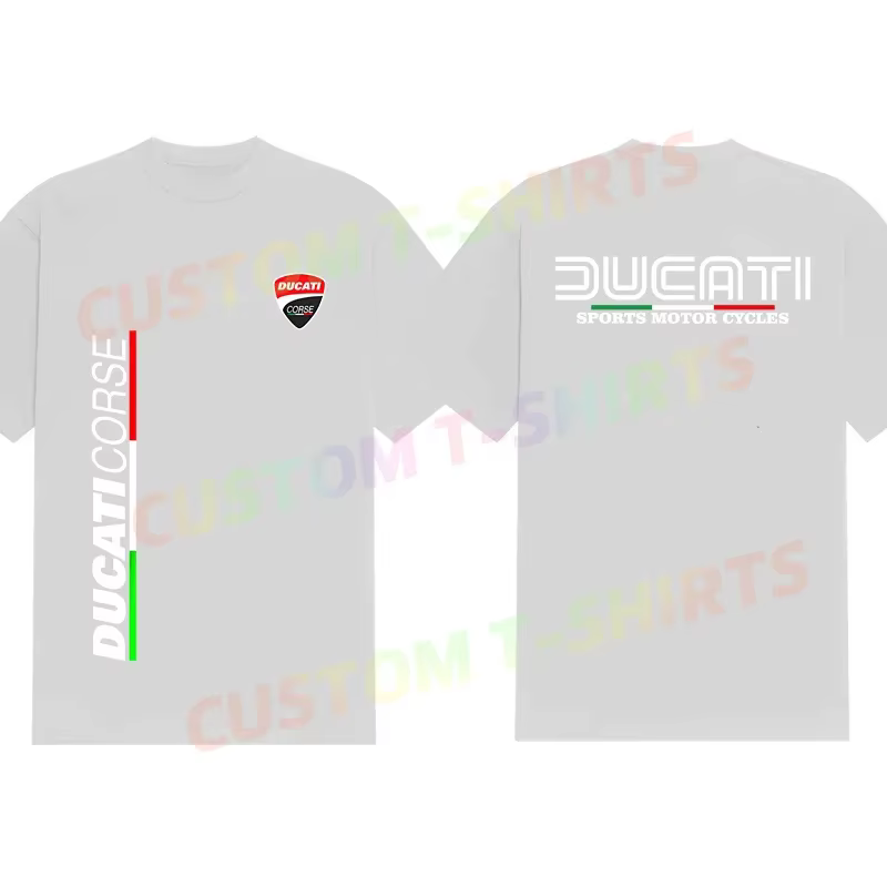 T-shirt décontracté pour hommes, nouveau t-shirt à logo Ducatis Corse, hauts graphiques pour sports 