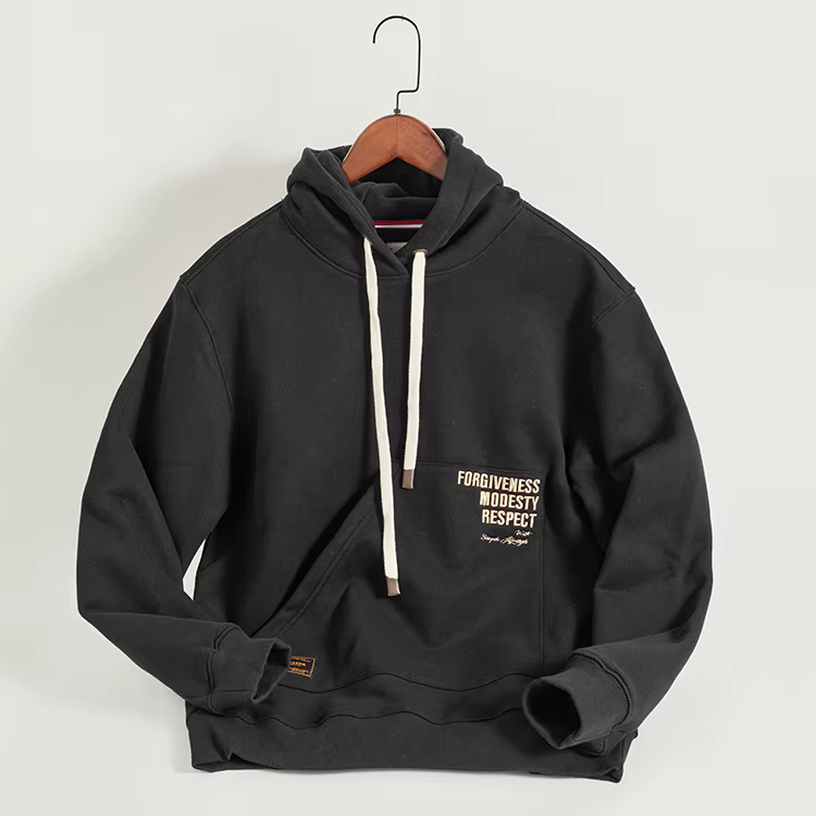 Sweat à capuche épais pour homme avec doublure Smile, automne et hiver