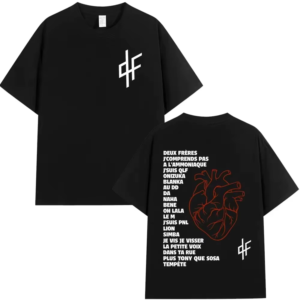 T-shirt graphique 2026 Rapper PNL Le Monde Chico Album pour hommes et femmes, mode Hip Hop, manches 