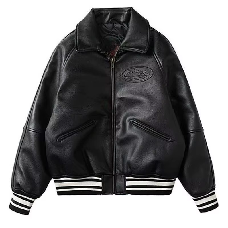 Vestes bombardier en cuir PU pour hommes, Streetwear, Trench-coat, coupe-vent pour hommes, vestes re