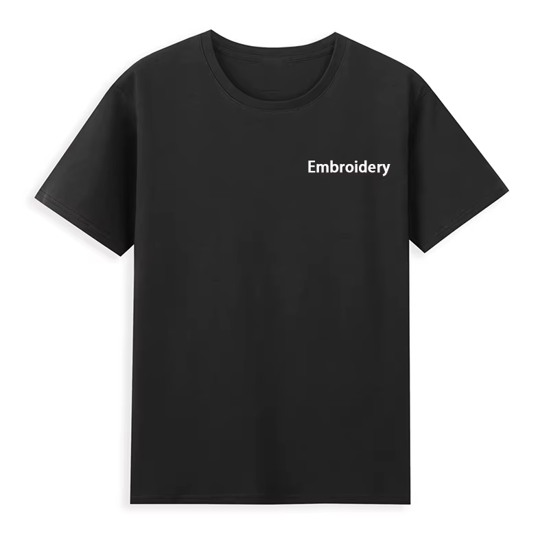 T-shirt personnalisé pour femme et homme avec logo brodé, T-shirt en coton 100% premium