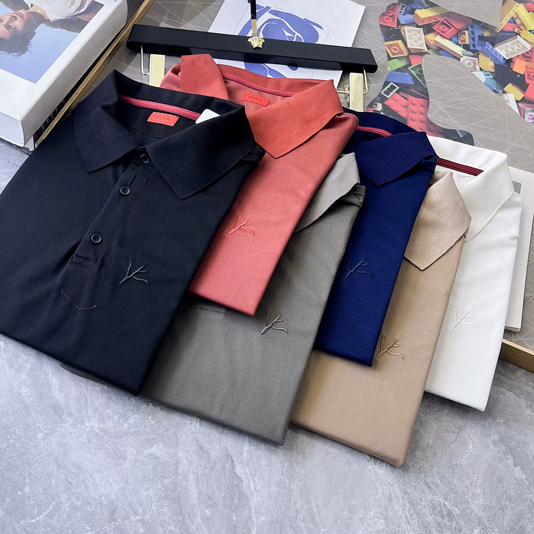 BLLIYOSS T-Shirt nouveaux hommes soie coton haute qualité ventiler décontracté demi manches couleur 