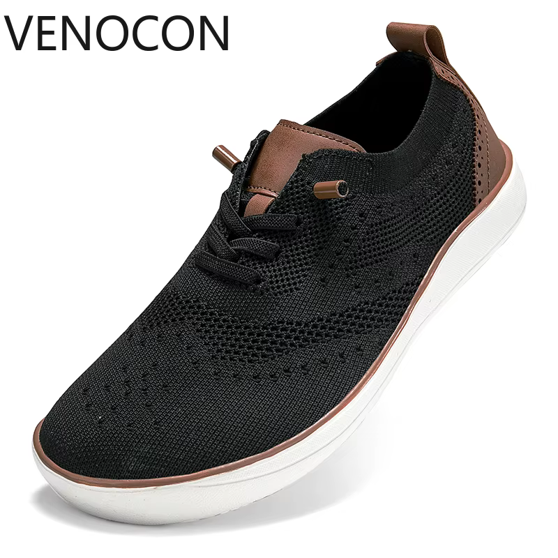 Chaussures minimalistes VENOCON Barefoot à bout extra large, tige tricotée, zéro dénivelé, style Bul