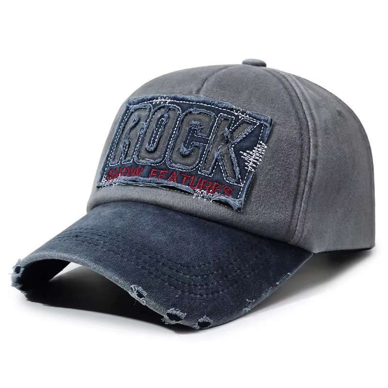 Casquette de baseball en coton brodée de haute qualité avec inscription ROCK pour hommes et femmes, 