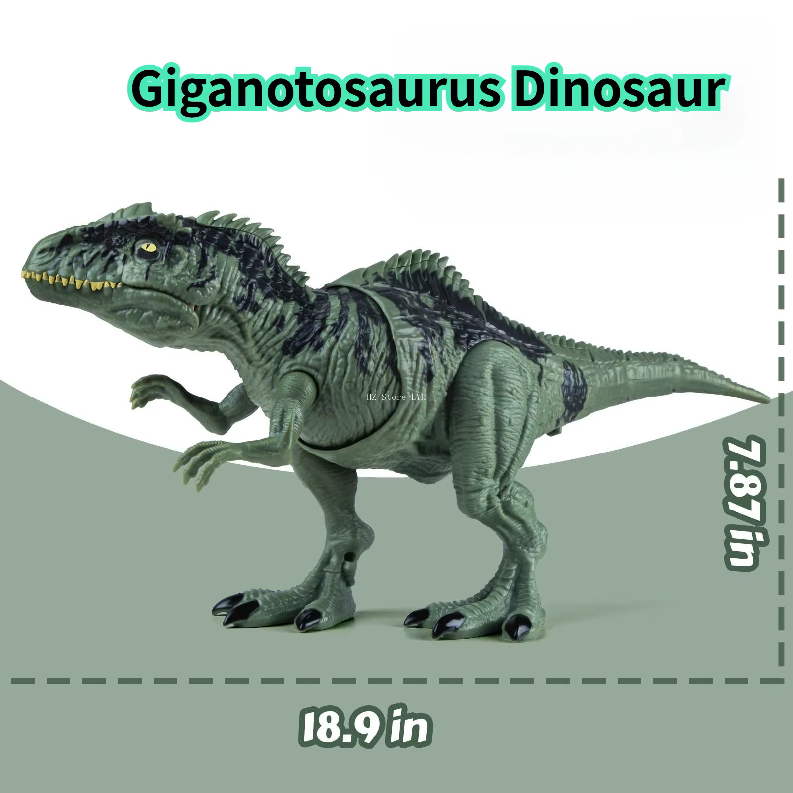 Figurines de dinosaures Giganotosaurus, jouets avec fonction d'attaque, son, rugissement et lumière,