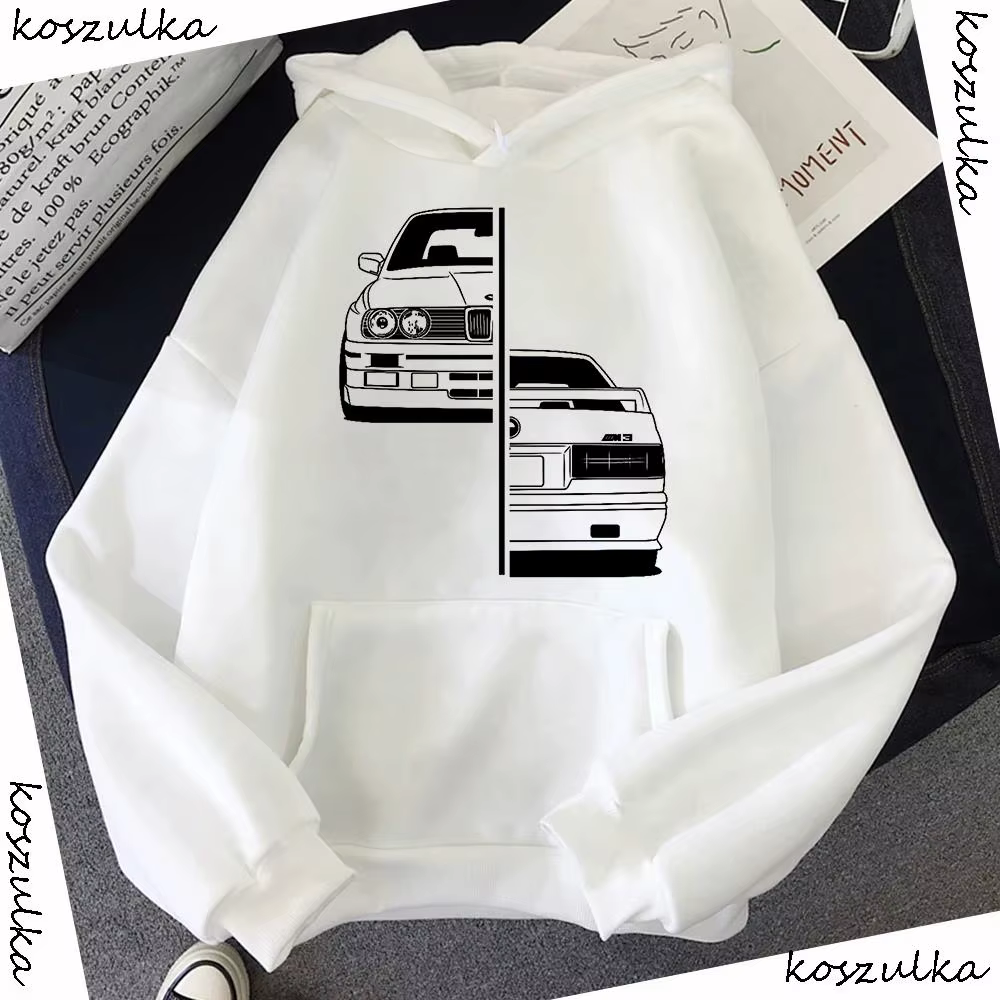 Sweat à capuche de voiture pour hommes, à la mode, imprimé de voiture, hip-hop, Harajuku, nouvelle c