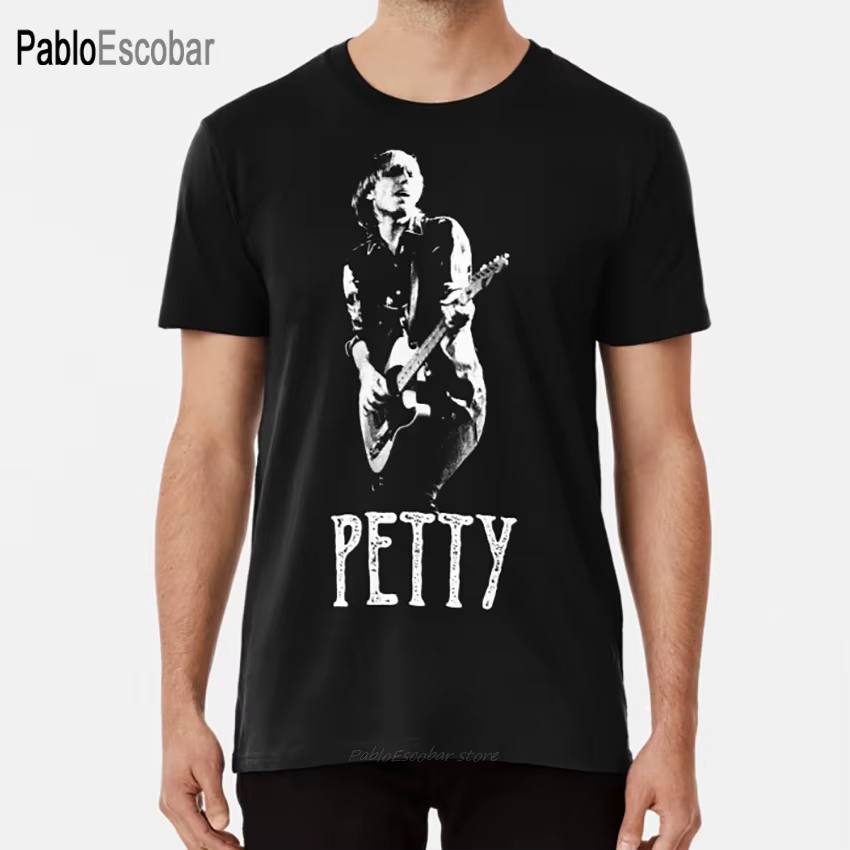 Tom - White Stbbles-2 T shirt tom bob jeff george roy dylan petty lynne harrison book.com ison
