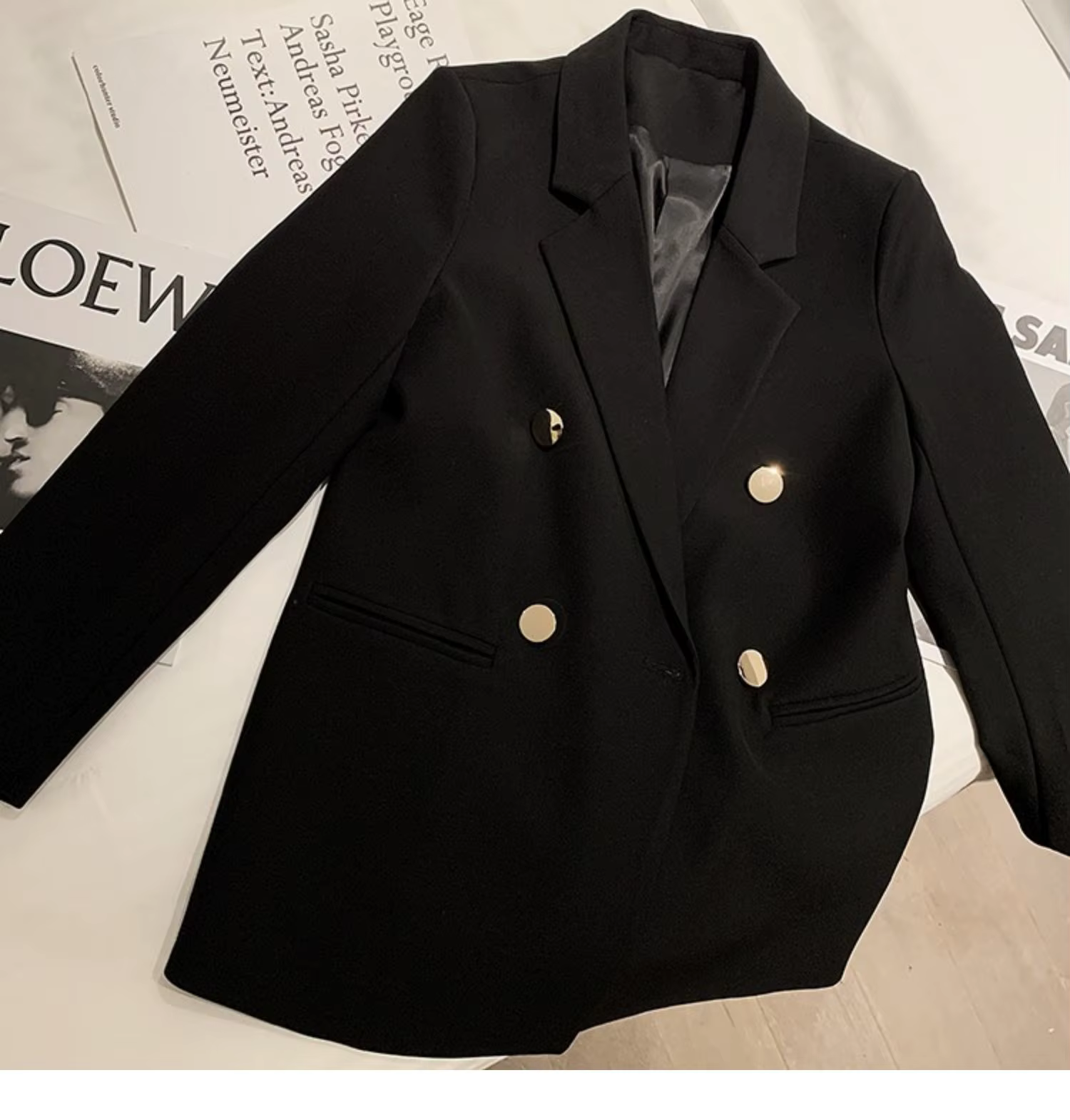 Blazer blanc cassé pour femme, Nouveau blazer élégant et polyvalent décontracté pour femme 2026
