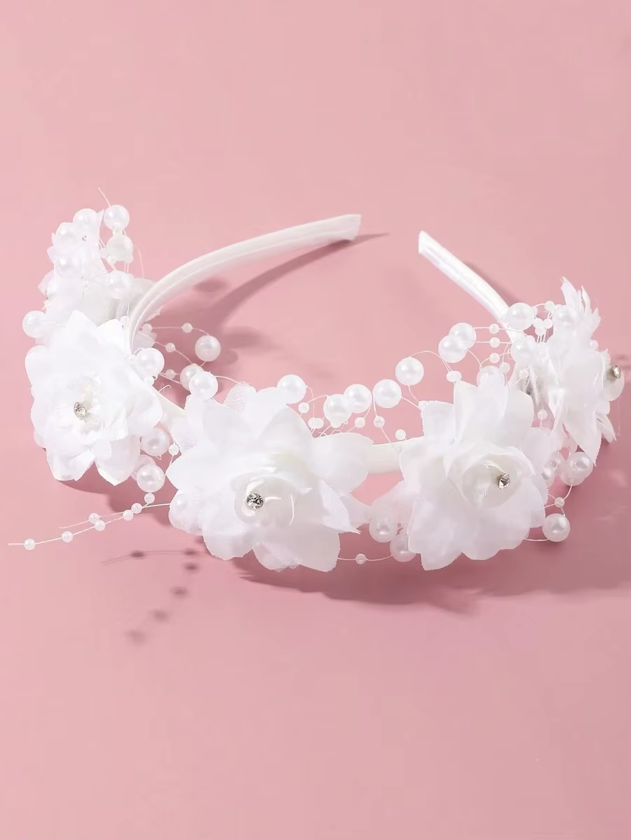 1 accessoire de cheveux élégant pour mariage – Bandeau blanc pour demoiselle d'honneur pour la fête 