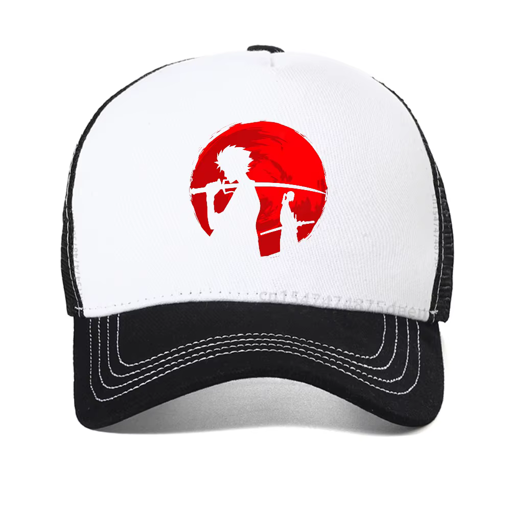 Superbe casquette de baseball unisexe avec imprimé Red Moon Samurai Champloo, casquette de camionneu