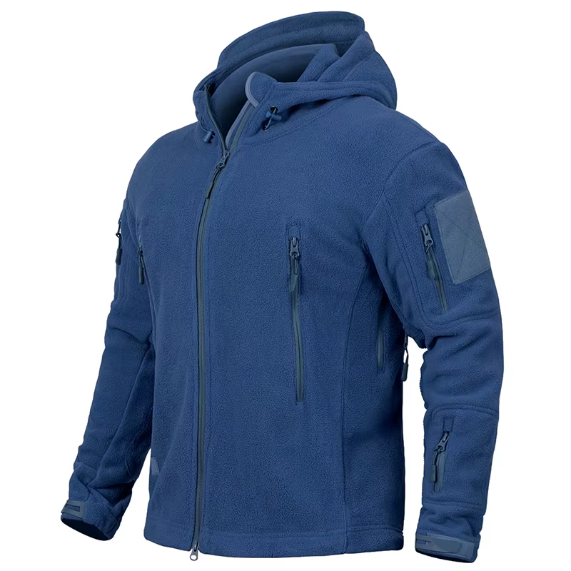 Veste à capuche polaire tactique d'hiver pour hommes, manteau chaud de Sport de plein air, multi-poc
