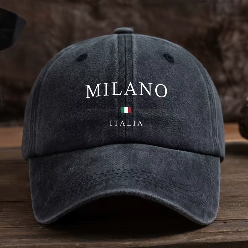 Casquette de baseball imprimée drapeau italien, casquette de baseball unisexe polyvalente pour l'ext