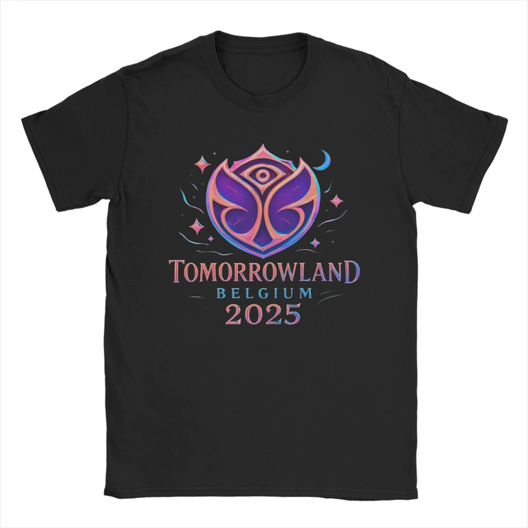 Tomorrowland Belgium 2025 Festival Trip Magical Futuristic Festival T Shirt Beach T Shirts Man Cotto