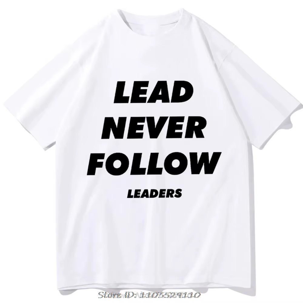T-shirt unisexe en coton à col rond pour hommes, T-shirt Chief Keef Lead Never Follow hanol ers, cad
