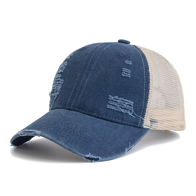 DistMurcia-Casquette de baseball unisexe, chapeau de camionneur multicolore, uni, en coton lavé, pou