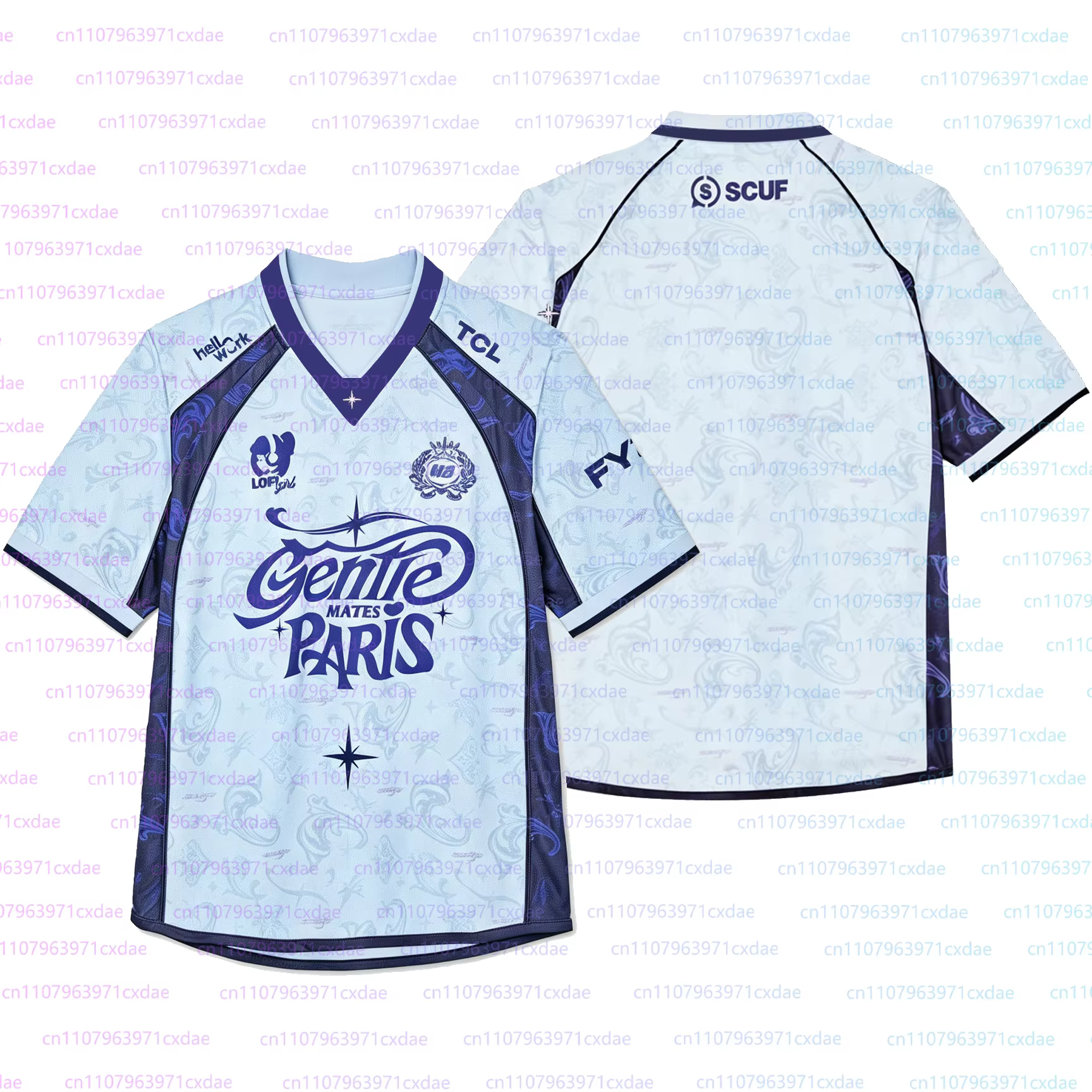 T-shirt Homme M8 Purple Fans Jersey Esports Team 2026 – Mode Imprimé 3D Manches Courtes – Uniforme G
