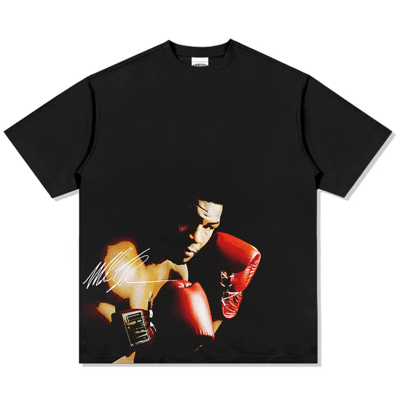T-shirt imprimé Mike Tyson, champion de boxe rétro américain, à manches courtes, haut polyvalent pou