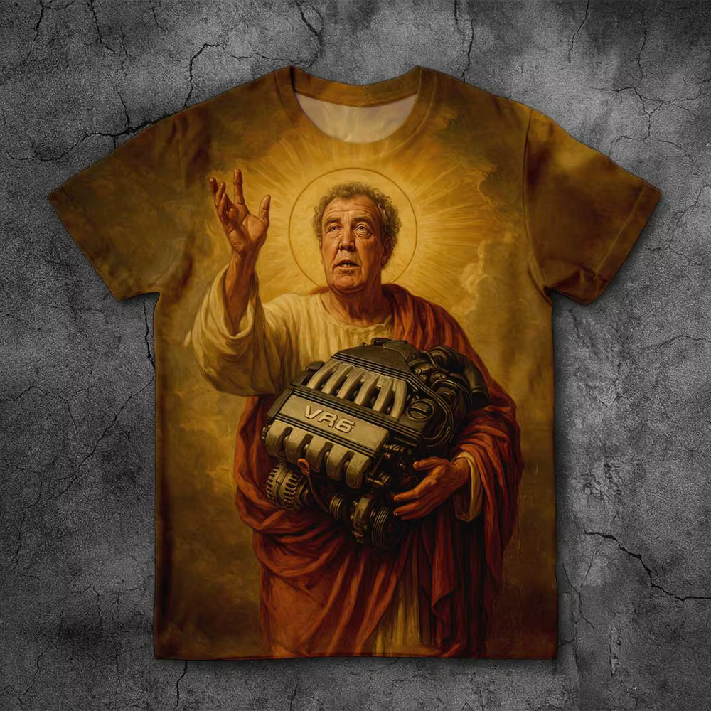 Jeremy Clarkson nous protéger des moteurs électriques Merch Fans T-shirt haut équipement drôle Meme 