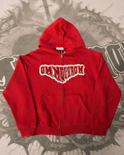 Sweat à capuche Y2k Hip Hop pour hommes et femmes, broderie de lettres, sweat à capuche aéré, Haraju