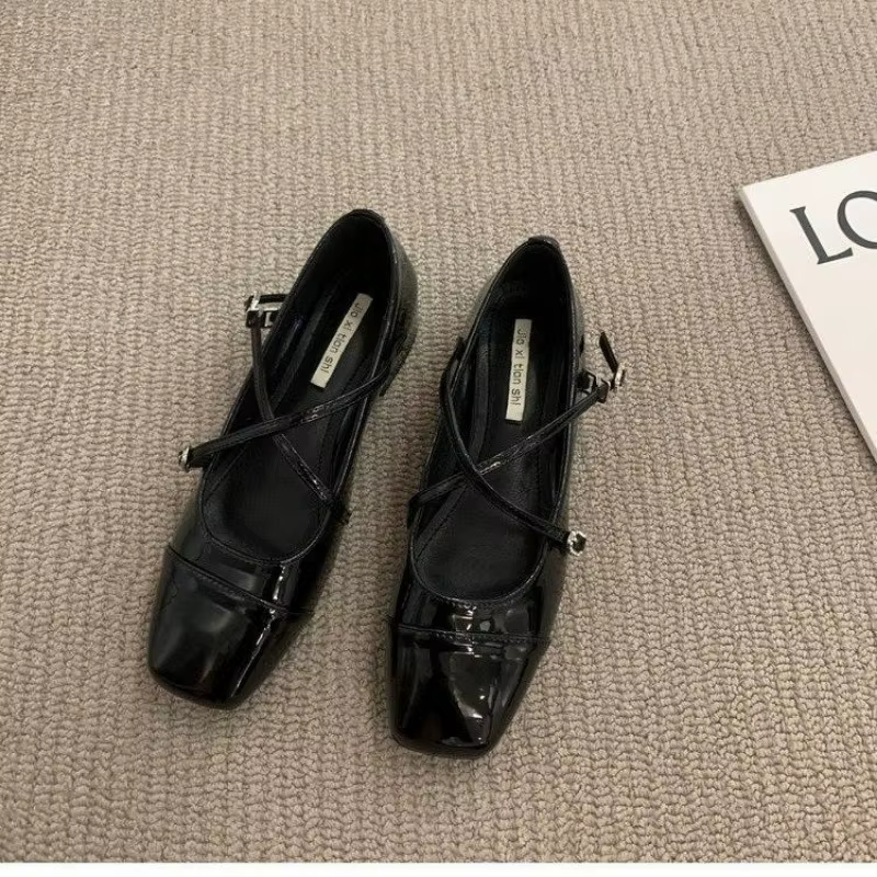 Chaussures Mary Jane pour femmes 2026, style rétro, à talon moyen, souples et confortables, ballerin
