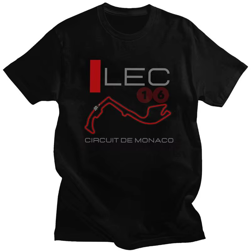 T-shirt homme personnalisé Charles Leclerc 16 T-shirt à manches courtes, T-shirt en coton, T-shirt f