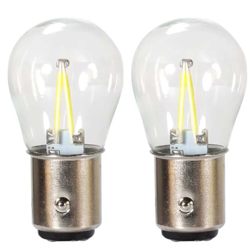 2X P21W Ba15s 1156 Led 1157 Bay15d douille d'ampoule puce de Filament ampoule de voiture lampe Lada 