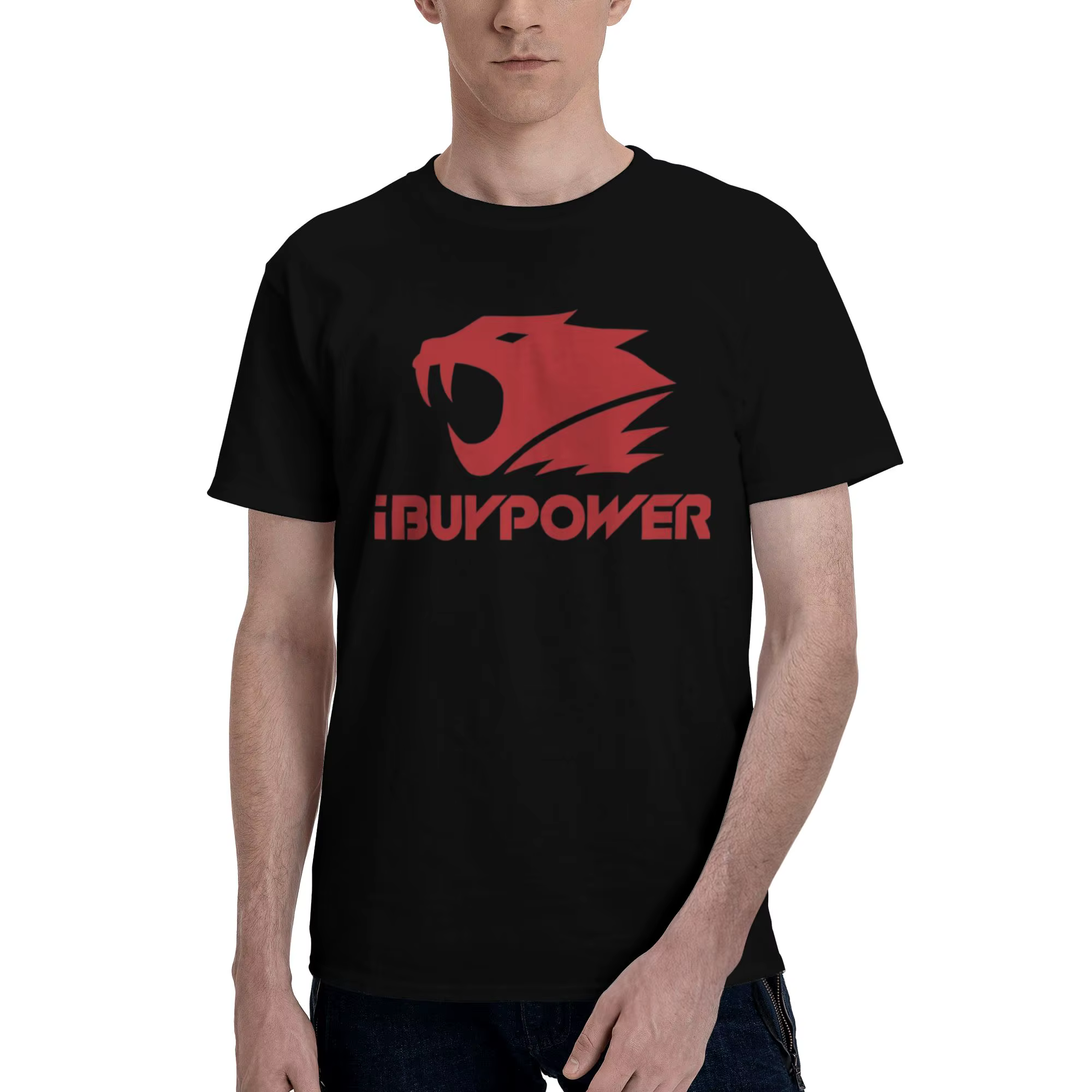 iBuyPower Team T-shirts pour hommes cs go Amazing Tees T-shirt à manches courtes et col rond en pur 