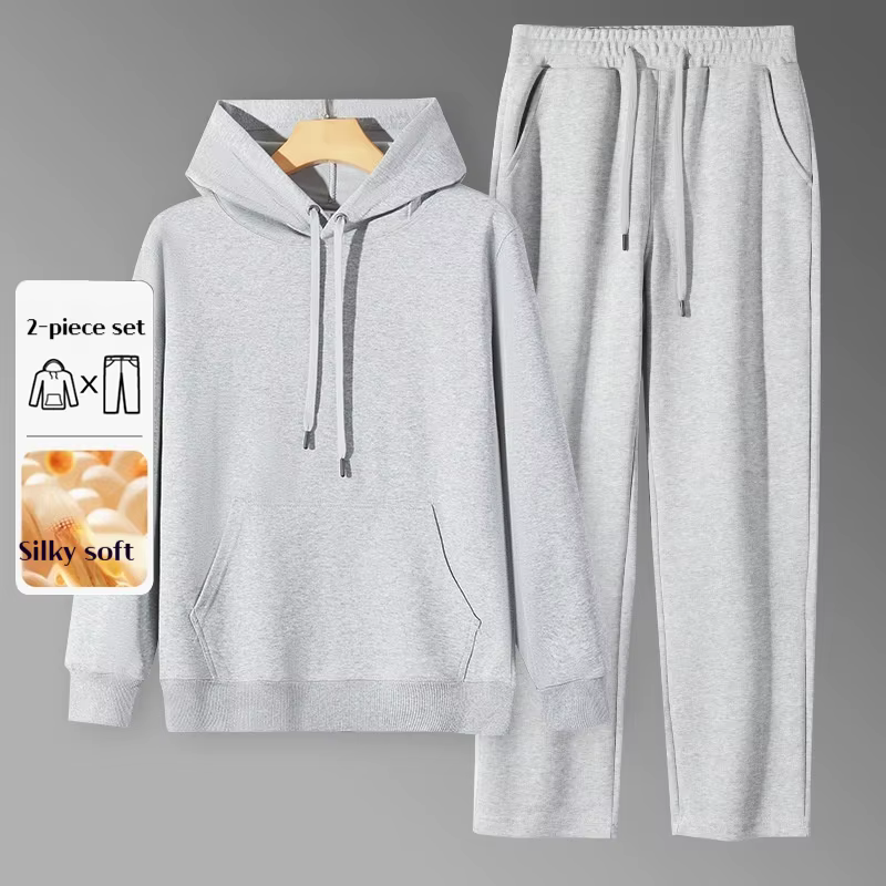 Ensemble à capuche en coton de qualité supérieure pour hommes et femmes, Streetwear, tenue deux pièc