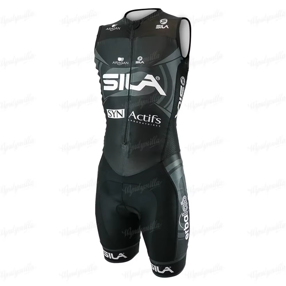Vêtements de course de Triathlon Sila hommes cyclisme sans manches peau Tri costume Ropa Ciclismo Ho