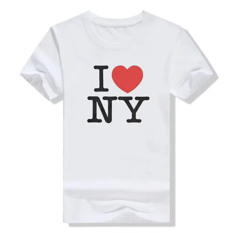 J'aime la T-shirt New York J'aime le slogan de New York lettre imprimée style de rue