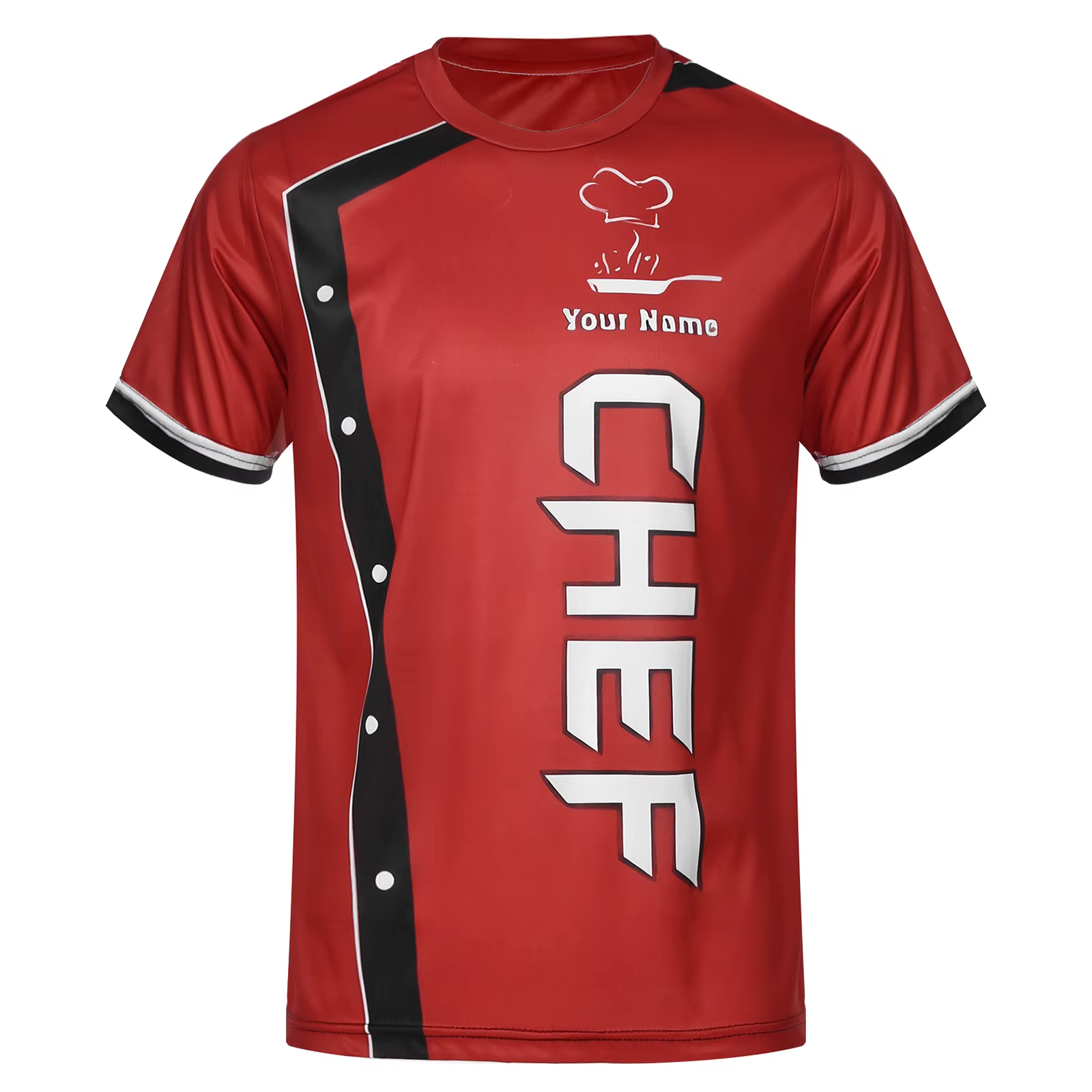 Chemise de chef élégante pour hommes, imprimée, pour hôtel, restaurant, cuisine, décontractée, col r