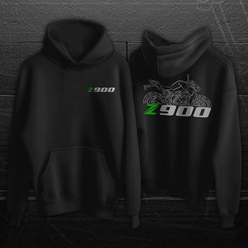 Sweat-shirt à capuche imprimé Kawasaki Z900 pour hommes et femmes sportifs et décontractés, nouvelle