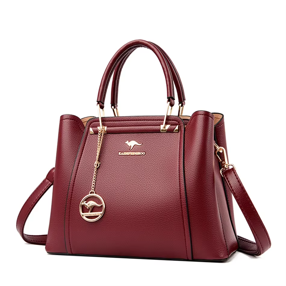 Sac à bandoulière en cuir de grande capacité pour femme, créateur de luxe, 3 couches, initié, sacs à