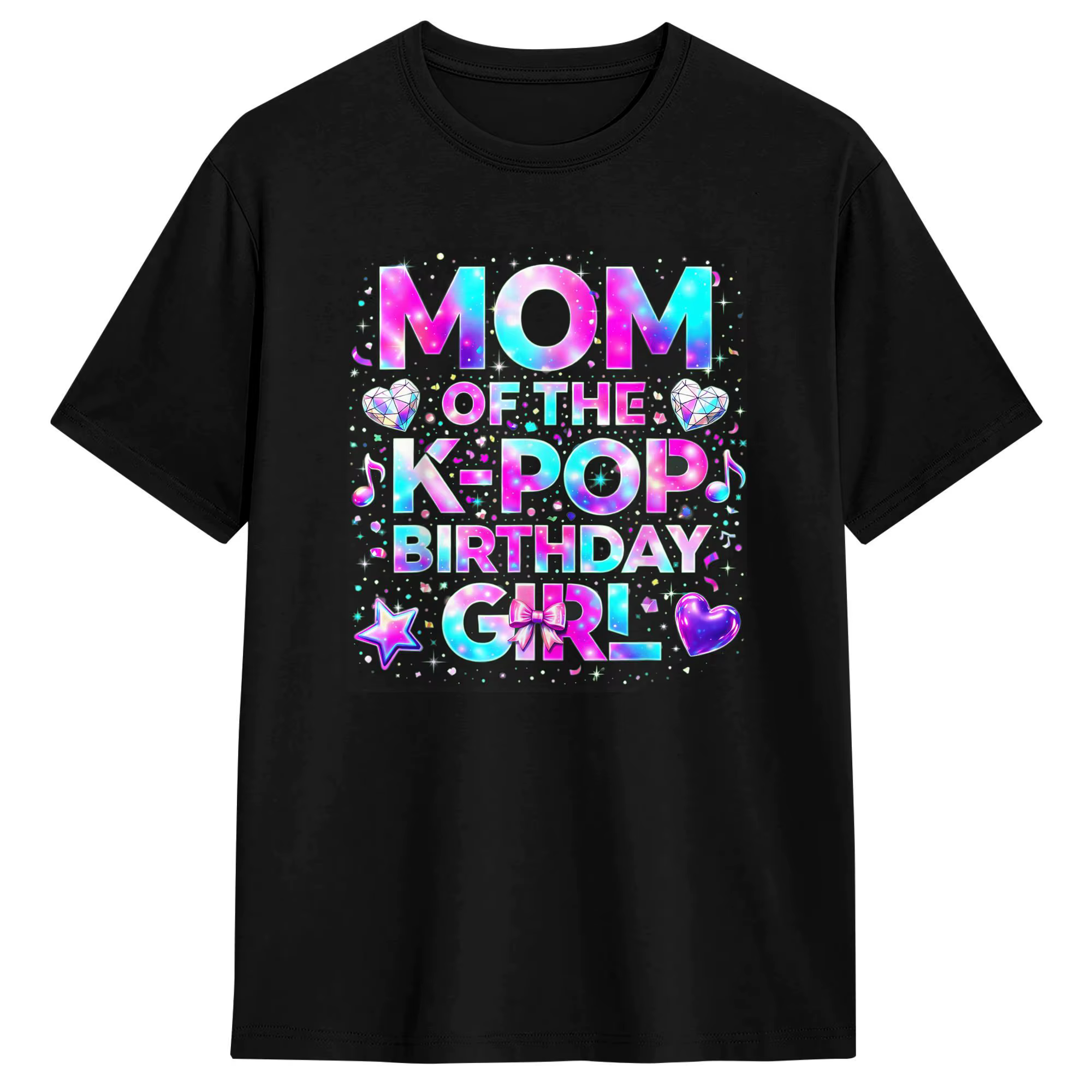 T-shirt d'été Harajuku pour maman de la K-Pop, en coton pur, col rond, grande taille, vêtements clas