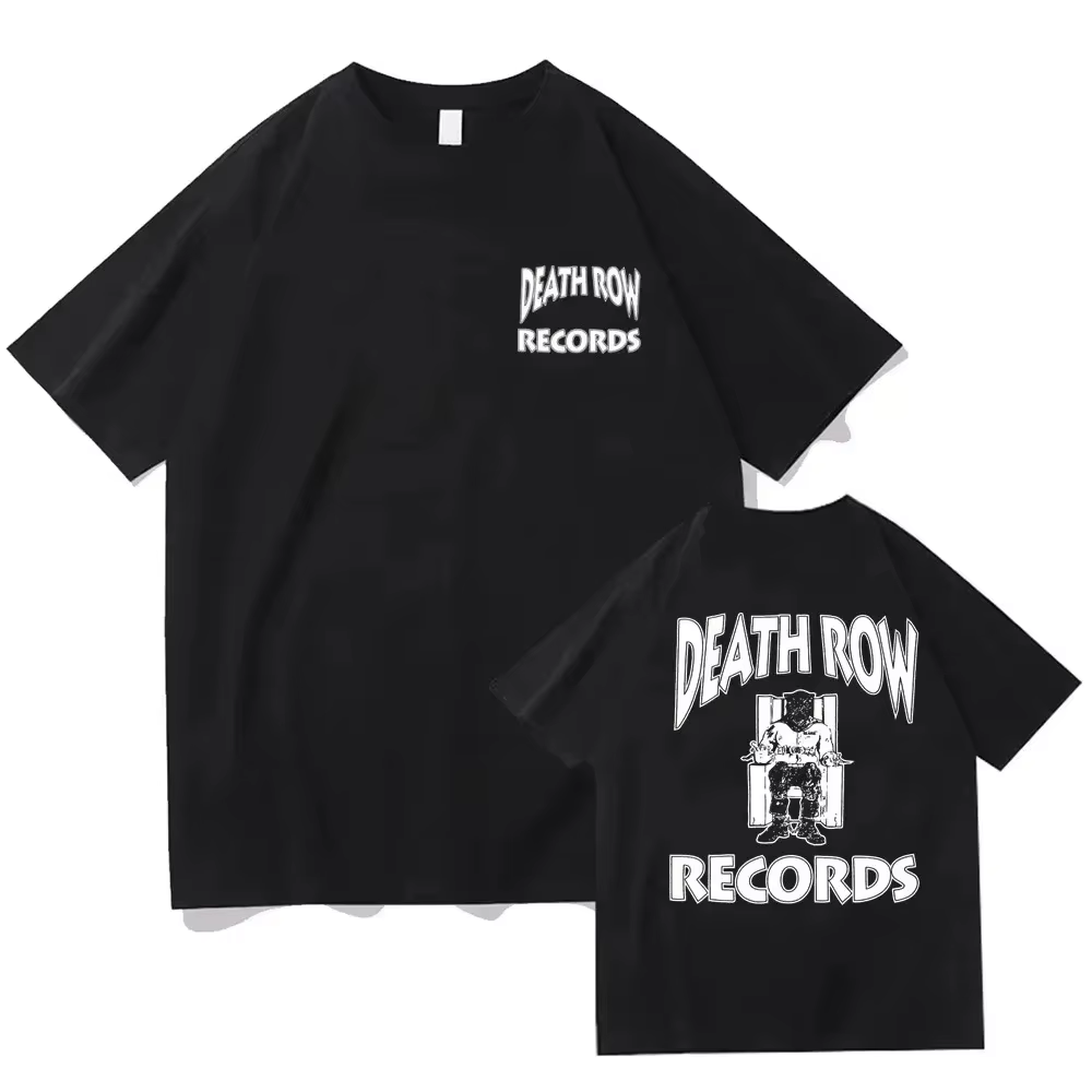 Death Row Records Dr Dre Tupac T-Shirt Vintage Fitness T-shirt Streetwear Casual O-Neck Tee Shirt Hi