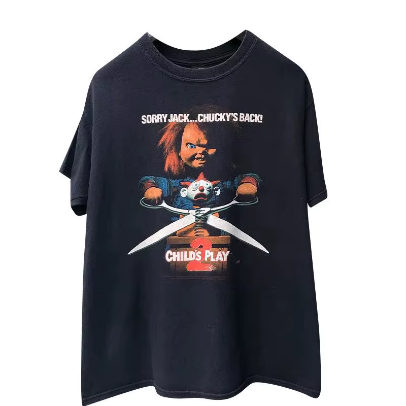 Jeu d'enfant Chucky film même Style Vintage rétro rue manches courtes unisexe coton T-Shirt