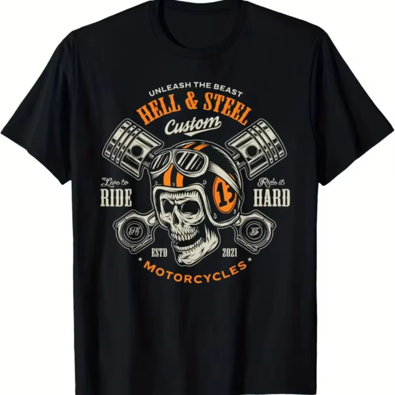T-shirt graphique vintage pour homme, style streetwear oversize, avec design rétro de course, chemis